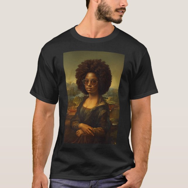Camiseta Negra Lisa Afro-Americana Historia Negra (Frente)