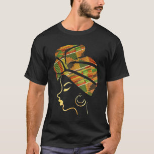 Camiseta Negra Menina Magia Afro Melanina Folheto Preto