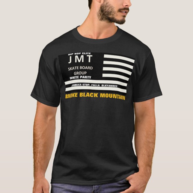 Camiseta NEGRA, MONTANHA Básica Escura (Frente)