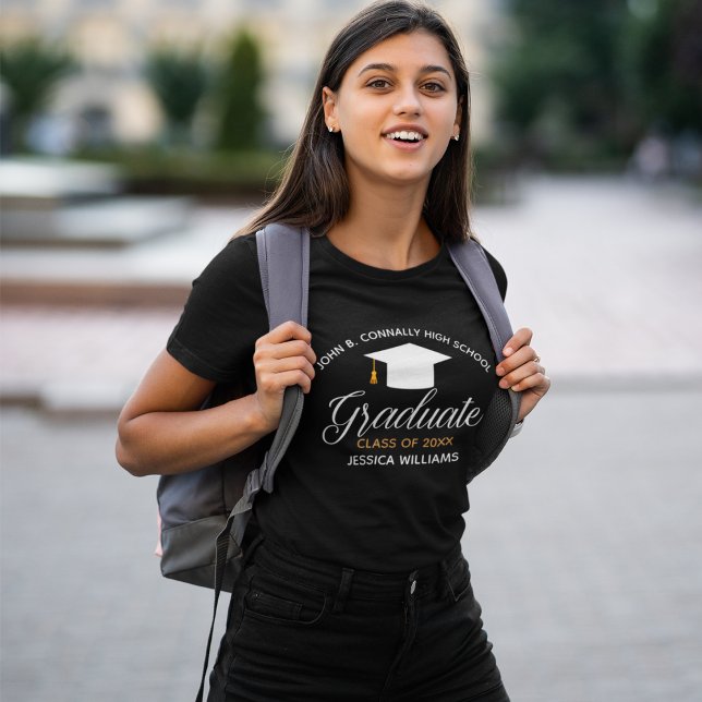 Camiseta Negra-negra personalizada para mulheres (Criador carregado)
