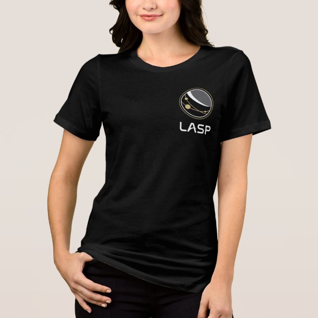 Camiseta Negra Premium de Mulheres LASP (Frente)