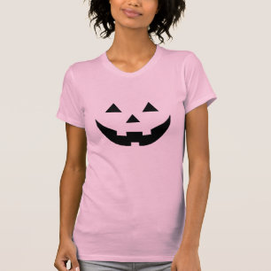 Camiseta Negra-rosa-menina Jack o lanterna divertimento bon