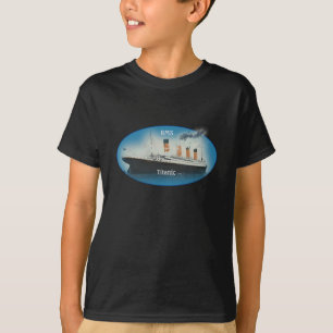 Camiseta Negra Titanic Maritime RMS White Star Line Ship