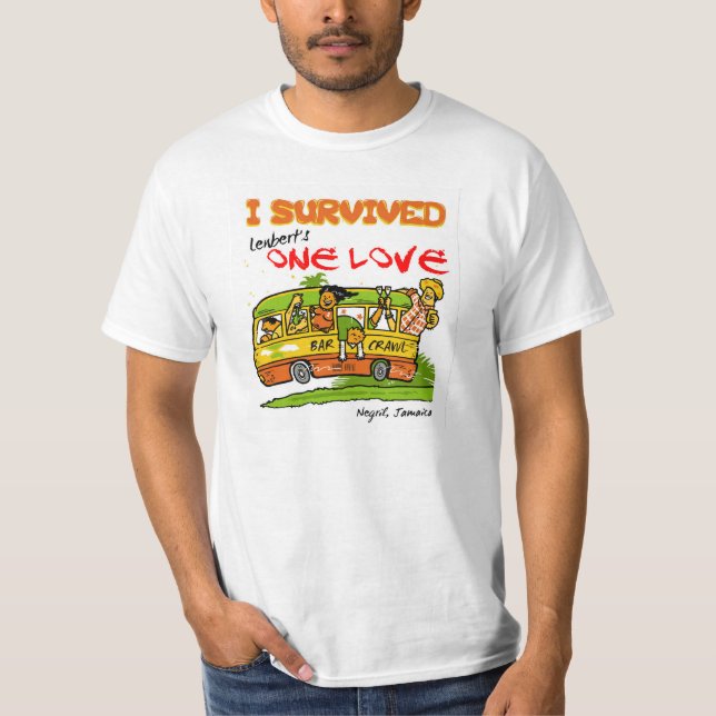 Camiseta Negril um T do rastejamento do bar do amor (Frente)