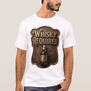 Camiseta Negrito Dourado UÍSQUE NECESSÁRIO Impressão