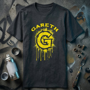 Camiseta Negrito e Urbano - Monograma de Grafite G Inicial