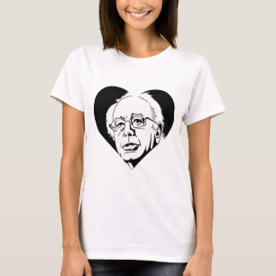 Camiseta negro bernie sanders coração