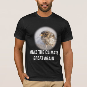 Camiseta Negro de sensibilização para as alterações climáti