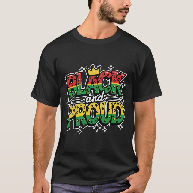 Camiseta Negro e Orgulhoso (Frente)