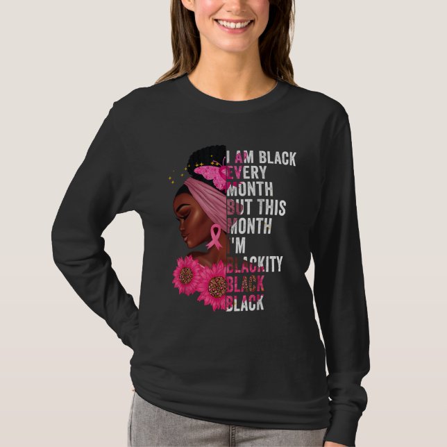 Camiseta Negro Negro Negro a cada mês História Negra BHM Af (Frente)