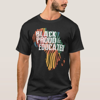 Camiseta Negro Orgulhoso e Educado Histórico Negro mês de M