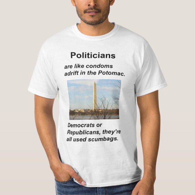 Camiseta Negro político-político (Frente)