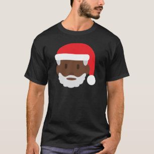 Camiseta negro santa claus emoji