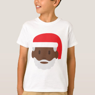 Camiseta negro santa claus emoji