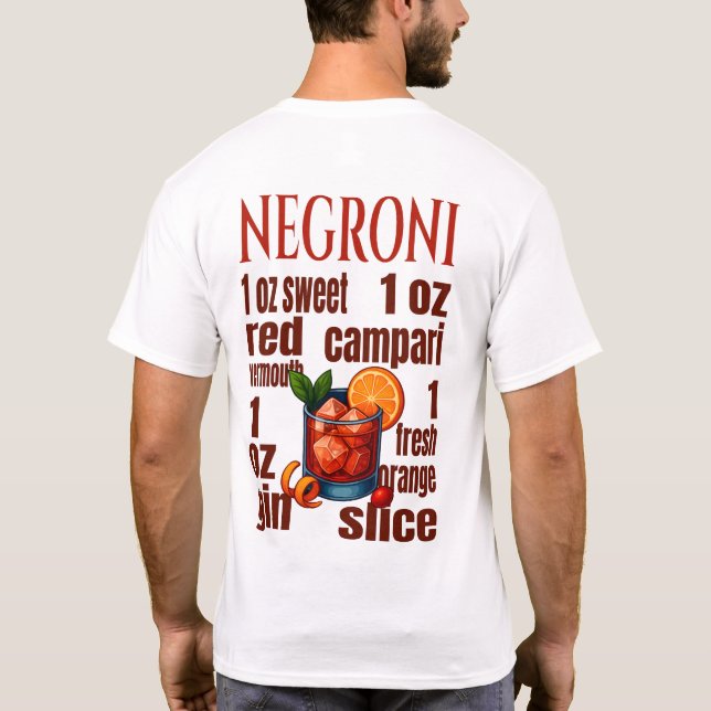 Camiseta Negroni T-Shirt – Bold Italian Aperitif (Verso)