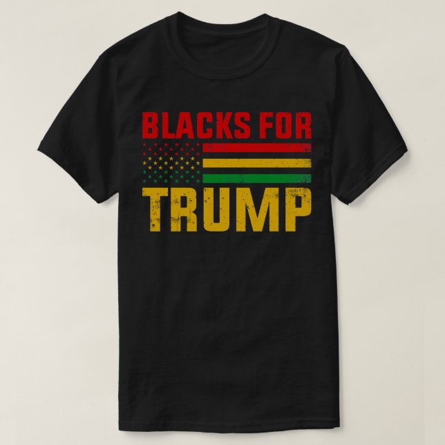 Camiseta Negros Para Trump (Frente do Design)