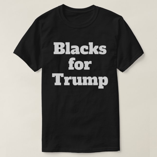 Camiseta Negros para Trump (Frente do Design)