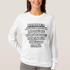 Camiseta Nehemiah 8:10 KJV Bíblia Verse