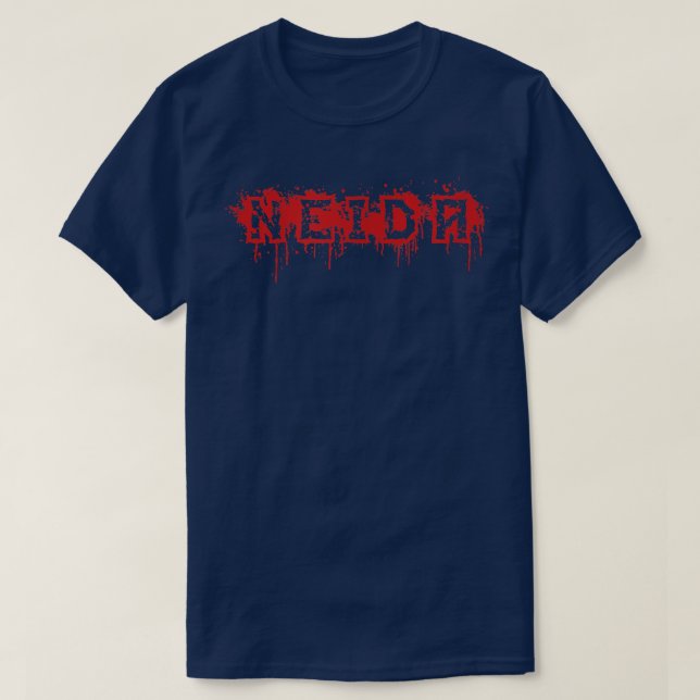 Camiseta Neida First Name Halloween Figurume Personalizado  (Frente do Design)