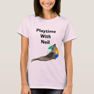 Camiseta Neil A Foca Com Bola de Praia