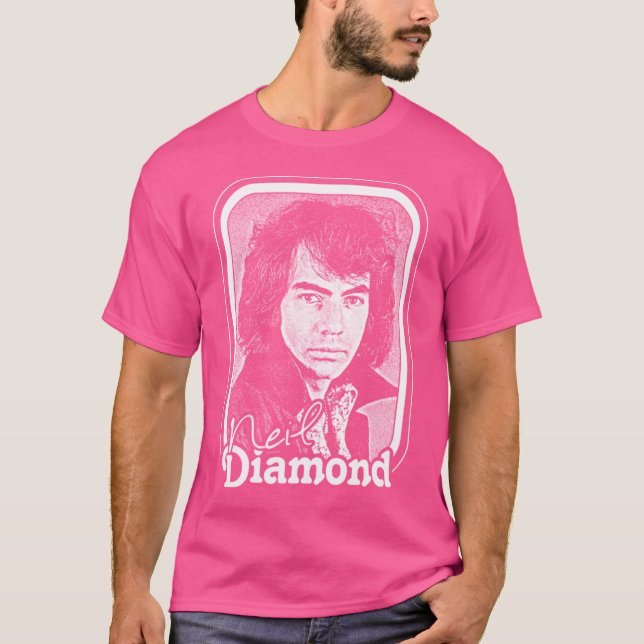 Camiseta Neil Diamond Retro 70S Fan Design (Frente)
