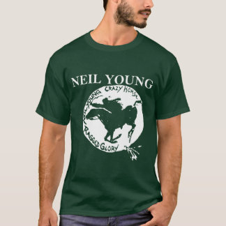 Camiseta Neil Young Crazy Horse Unise Retro Rock Horse fami
