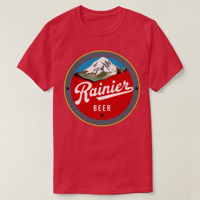 Camiseta Nek ra mabok ki pie rasane ngono Rainier Beer T (Frente do Design)