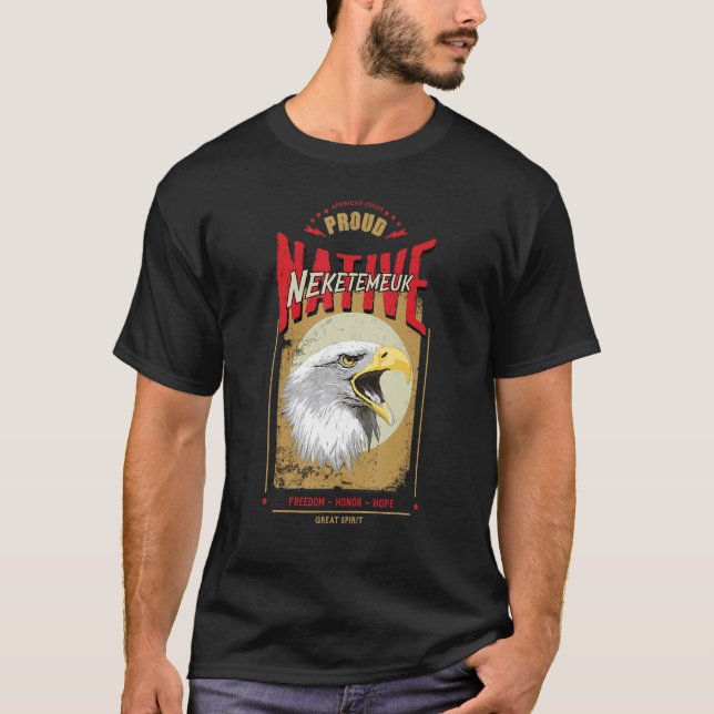 Camiseta Neketemeuk Native American Eagle Spirit (Frente)