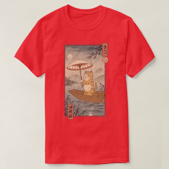 Camiseta Neko Boat in Edo  (Frente do Design)