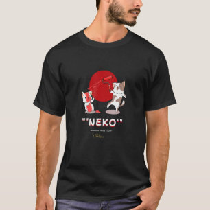 Camiseta Neko Cat Japonês para gatos significa mulheres
