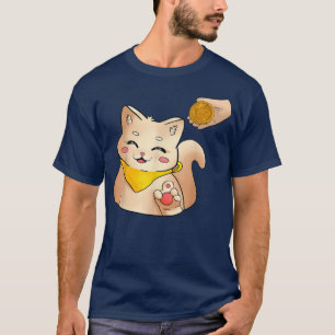 Camiseta Neko Cat Ramen Funny Cute Kawaii Anime Tee Japanes