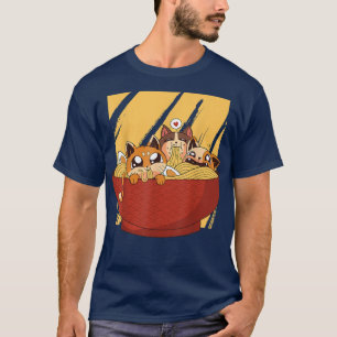 Camiseta Neko Ramen Cat amante animado japonês amante de ma