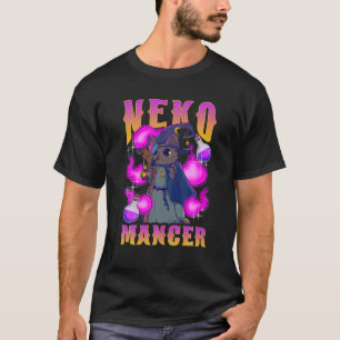 Camiseta Nekomancer Magia Divertida Gato Kawaii Neko Mago