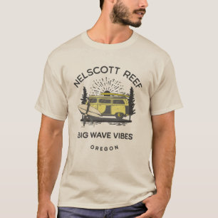 Camiseta Nelscott Reef Oregon - Big Wave Vibes surfando