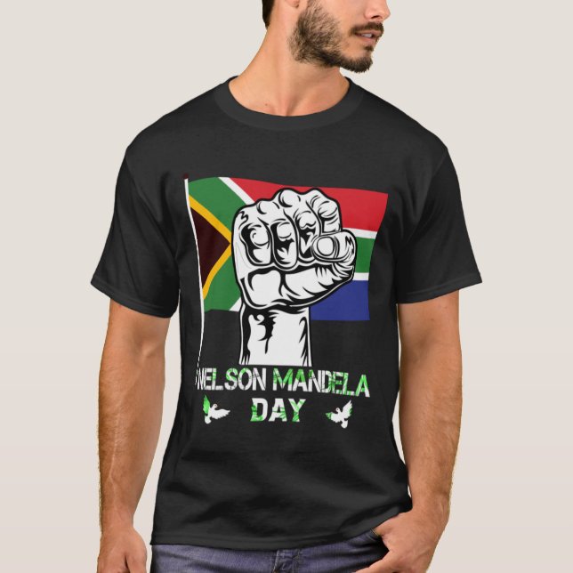 Camiseta Nelson Mandela Dia da História Negra (Frente)