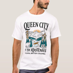Camiseta Nelson Rainha Cidade Dos Kootenays Columbia Britân