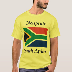 Camiseta Nelspruit, África do Sul com bandeira sul-african