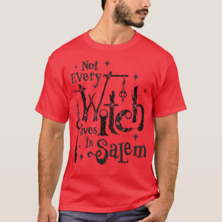 Camiseta Nem todas as bruxas vivem nos julgamentos de Salem