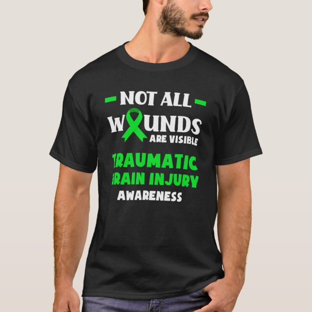 Camiseta Nem todas as feridas são lesões cerebrais visíveis (Frente)