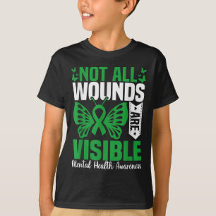 Camiseta Nem todas as feridas são perceptíveis à saúde ment