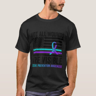 Camiseta Nem todas as feridas são visíveis Bandeira America