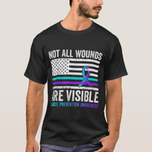Camiseta Nem Todas as Feridas São Visíveis Bandeira America