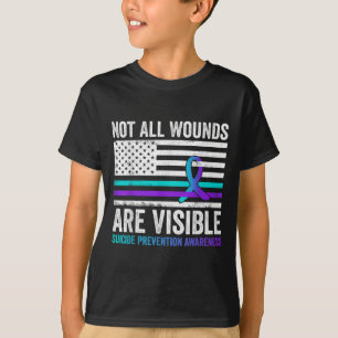 Camiseta Nem Todas as Feridas São Visíveis Bandeira America