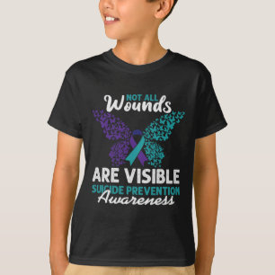 Camiseta Nem todas as feridas são visíveis e felizes consci