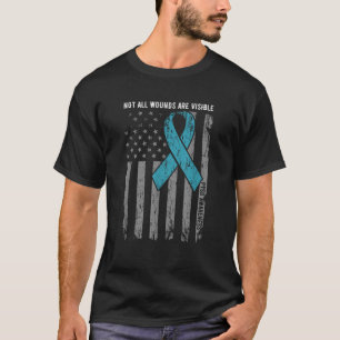 Camiseta Nem todas as feridas são visíveis no PTSD Sensibil