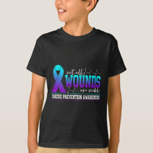 Camiseta Nem todas as feridas são visíveis Prevenção do sui
