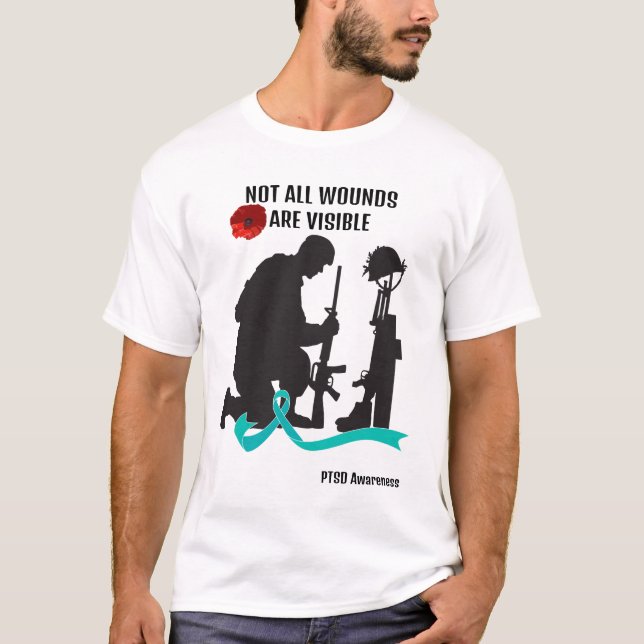 CAMISETA NEM TODAS AS FERIDAS SÃO VISÍVEIS. SENSIBILIZAÇÃO  (Frente)