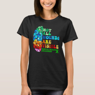 Camiseta nem todas as feridas são visíveis - sensibilização