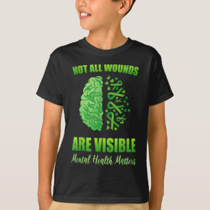 Camiseta Nem todas as feridas Visivelmente Saúde Mental S H