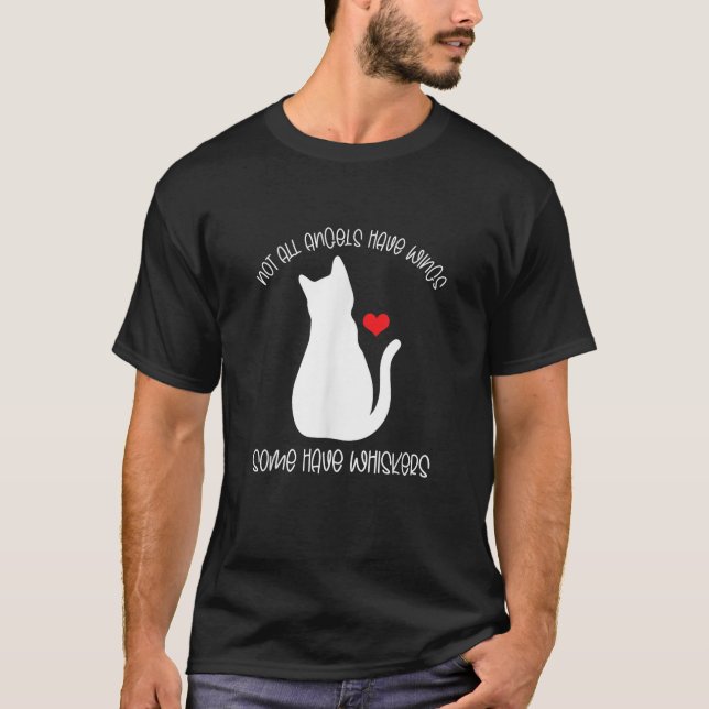Camiseta Nem Todos Os Anjos Têm Asas Alguns Têm Gatos De Ou (Frente)